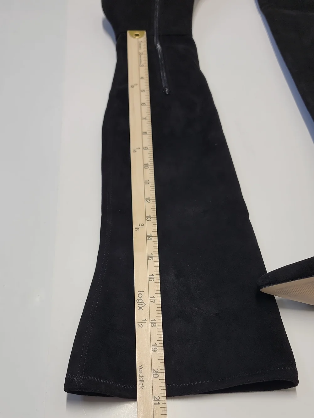 AAJ Black Knee-High Sculpted Wedge Boot NEW IN BOX Sz 8.5